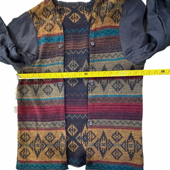 VTG Woolrich Field Barn Jacket Wool Liner Aztec Southwestern USA Women SZ Large - Picture 12 of 16